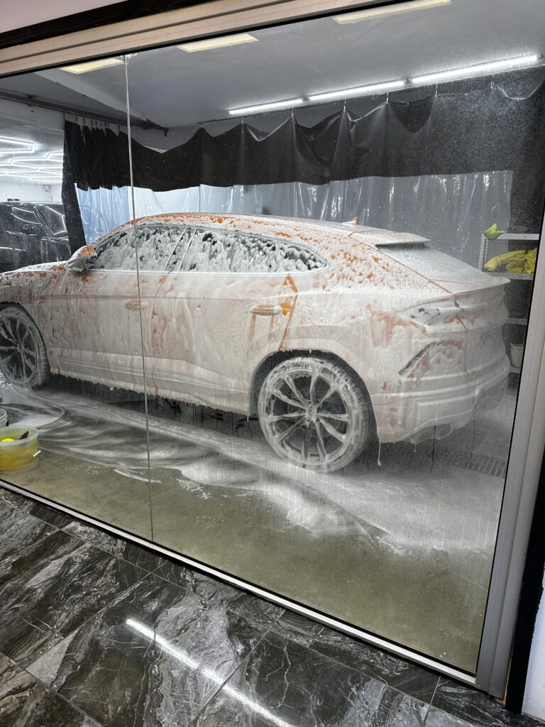 Lamborghini hand washed with finest matterials